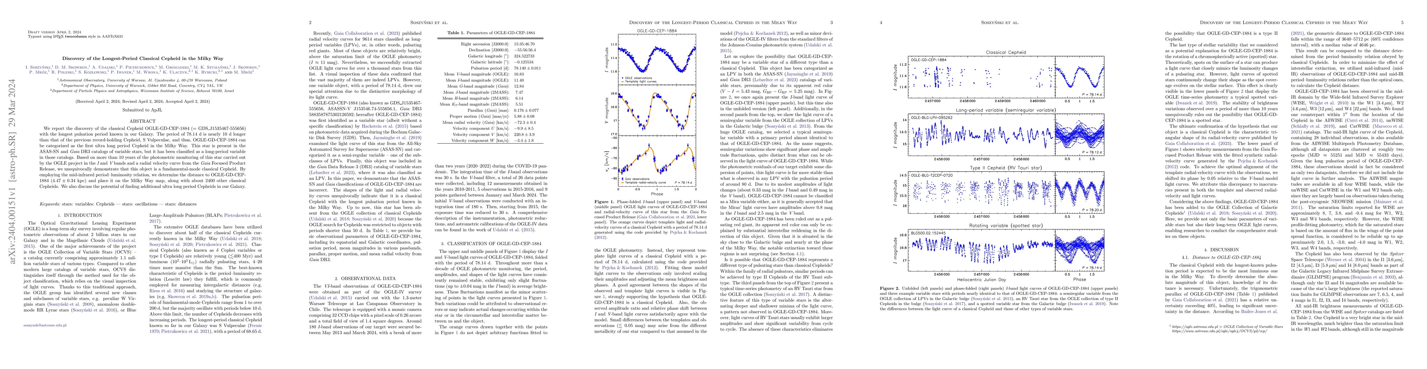 Thumbnail for Discovery of the Longest-Period Classical Cepheid in the Milky Way