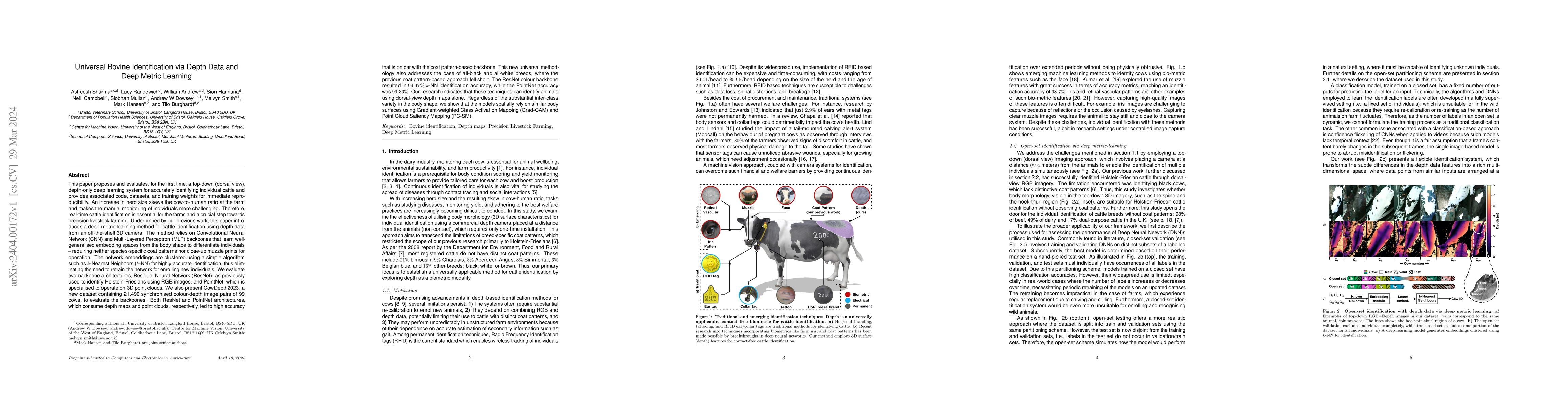 Thumbnail for Universal Bovine Identification via Depth Data and Deep Metric Learning