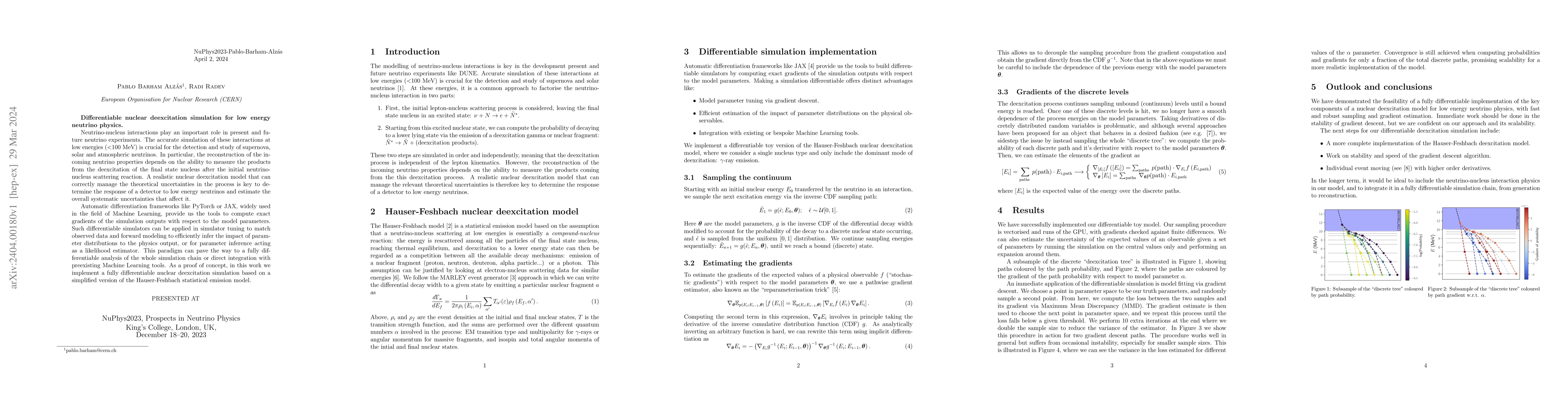 Thumbnail for Differentiable nuclear deexcitation simulation for low energy neutrino
  physics