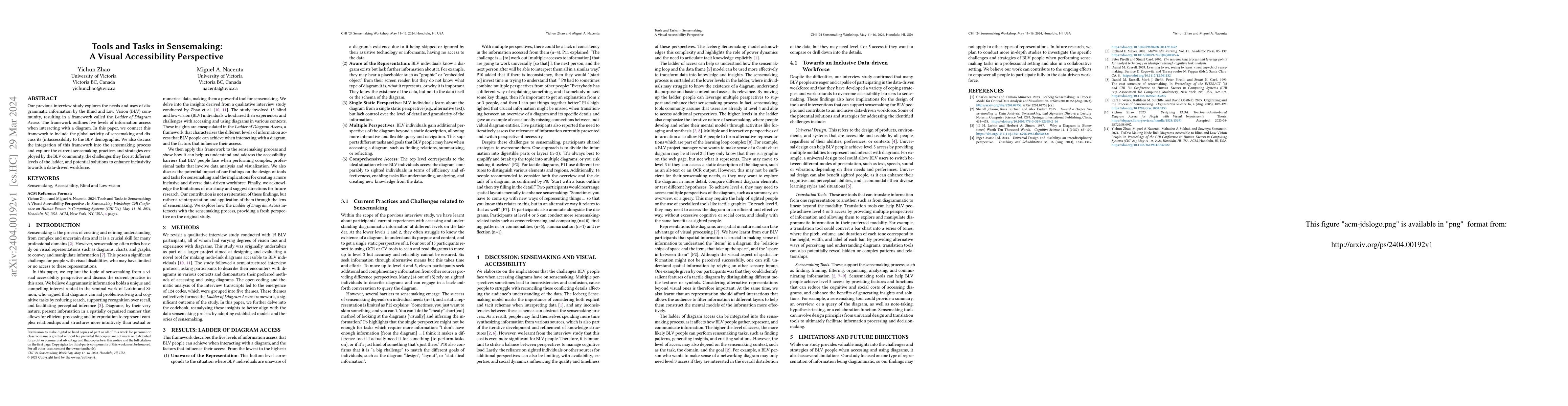 Thumbnail for Tools and Tasks in Sensemaking: A Visual Accessibility Perspective