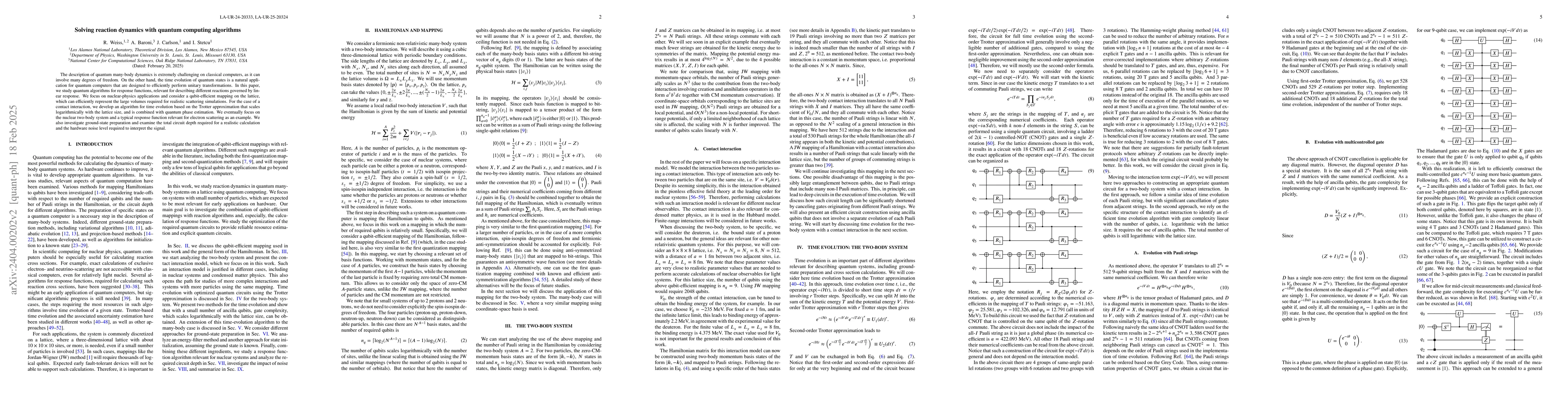 Thumbnail for Reaction dynamics with qubit-efficient momentum-space mapping