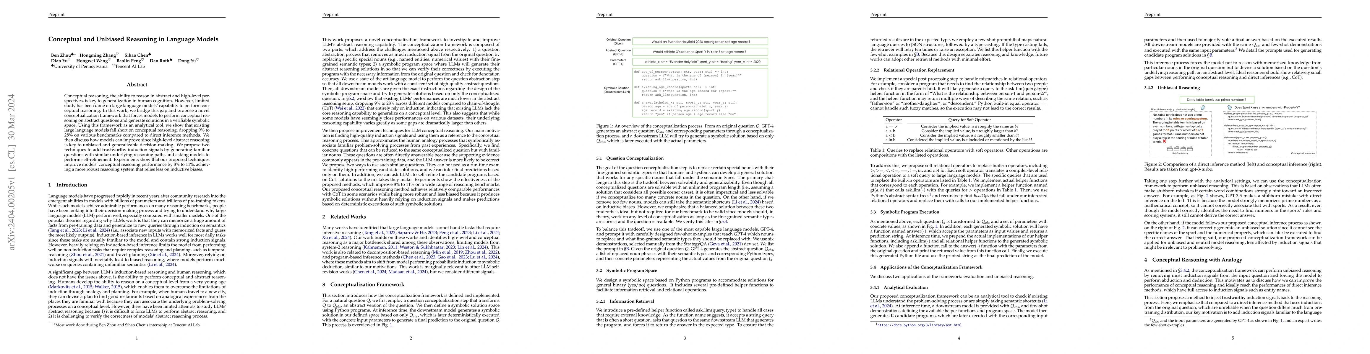 Thumbnail for Conceptual and Unbiased Reasoning in Language Models