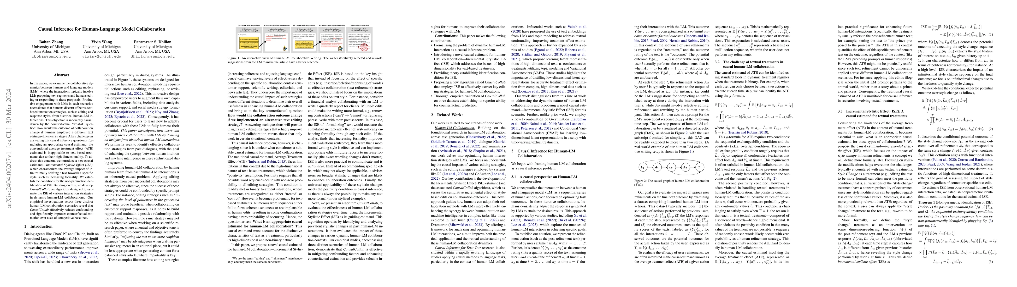 Thumbnail for Causal Inference for Human-Language Model Collaboration