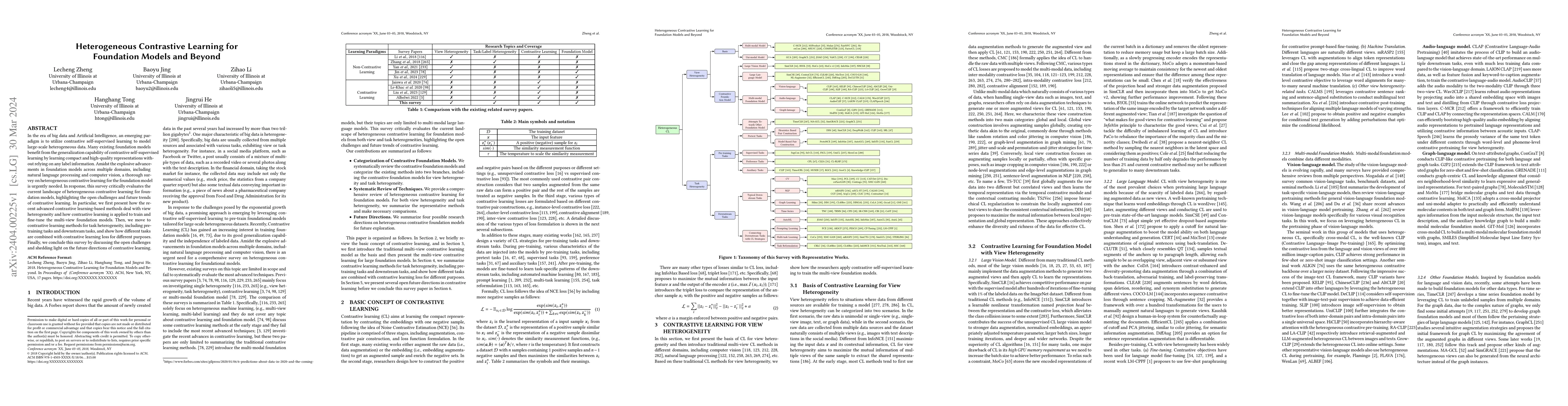 Thumbnail for Heterogeneous Contrastive Learning for Foundation Models and Beyond