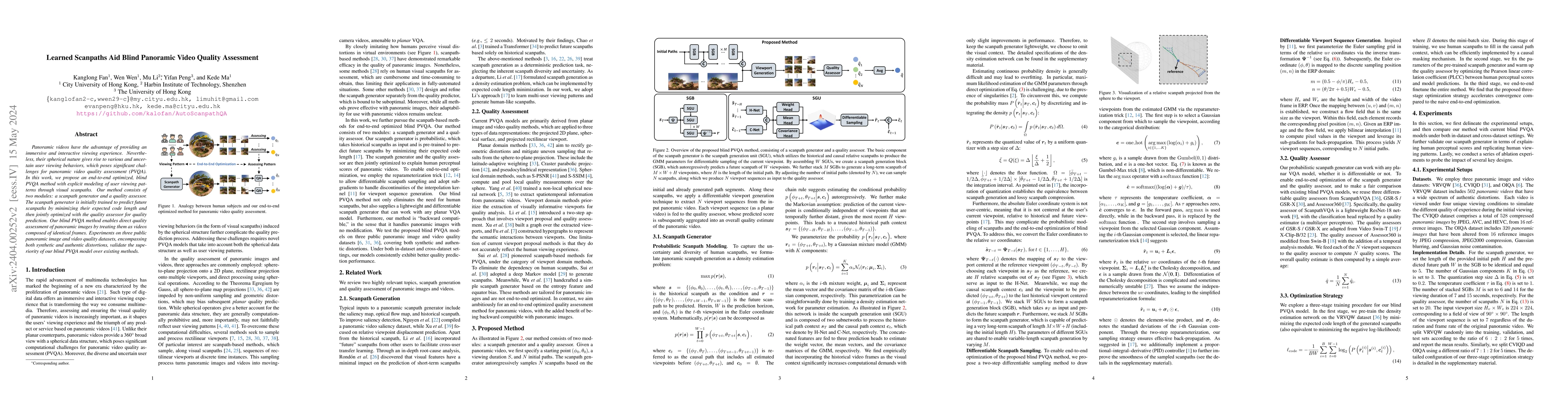 Thumbnail for Learned Scanpaths Aid Blind Panoramic Video Quality Assessment