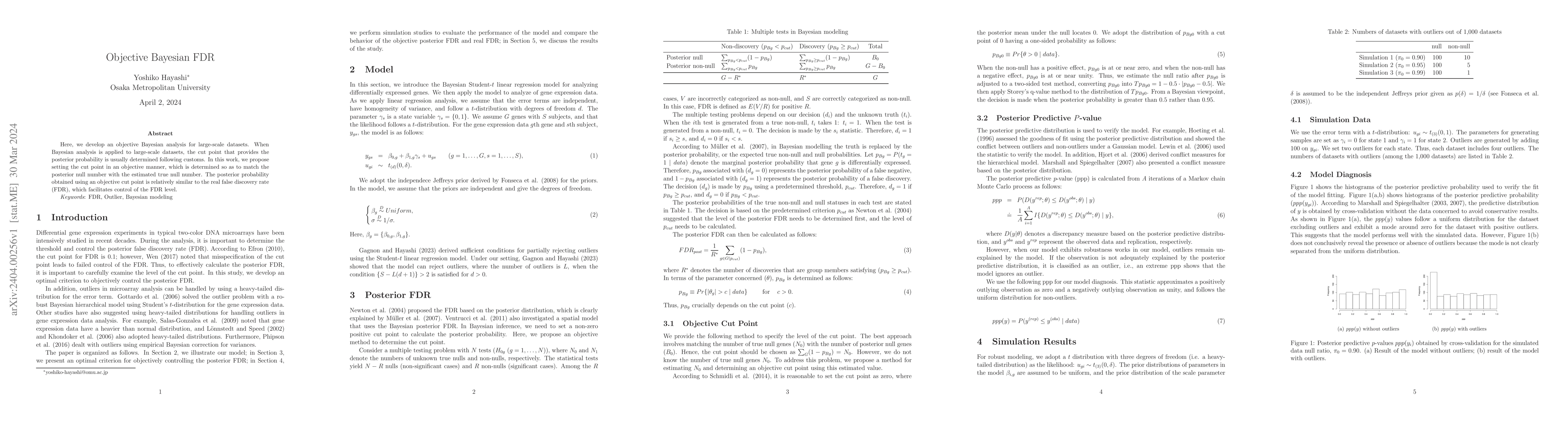 Thumbnail for Objective Bayesian FDR