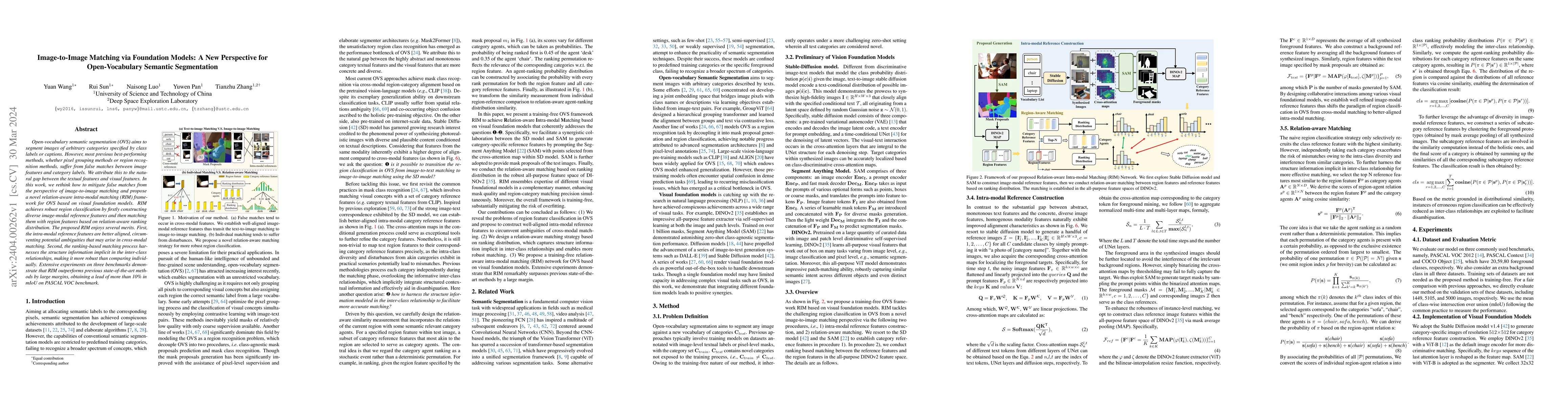 Thumbnail for Image-to-Image Matching via Foundation Models: A New Perspective for
  Open-Vocabulary Semantic Segmentation