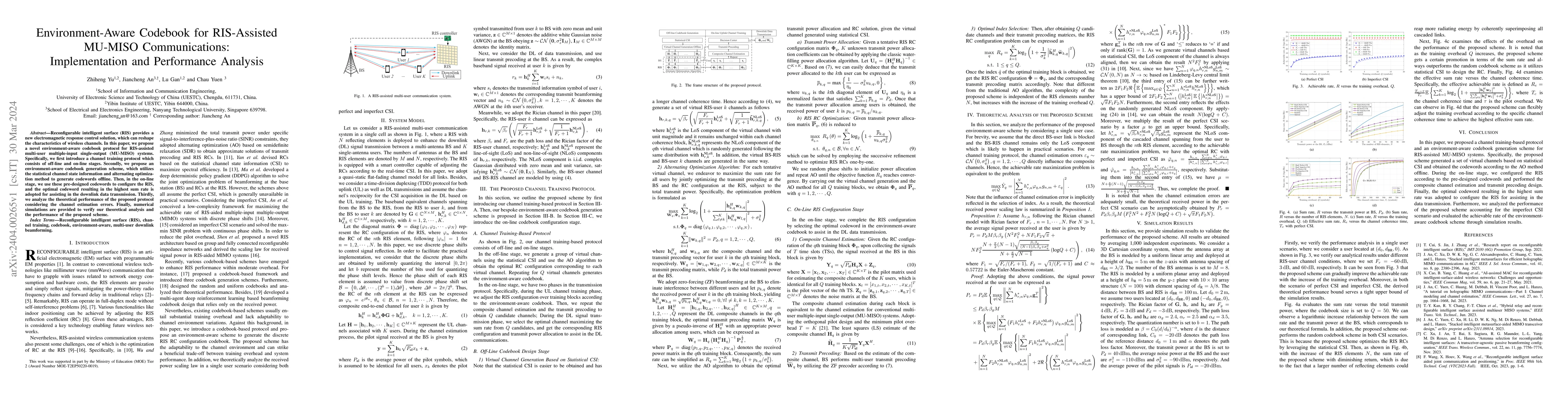 Thumbnail for Environment-Aware Codebook for RIS-Assisted MU-MISO Communications:
  Implementation and Performance Analysis