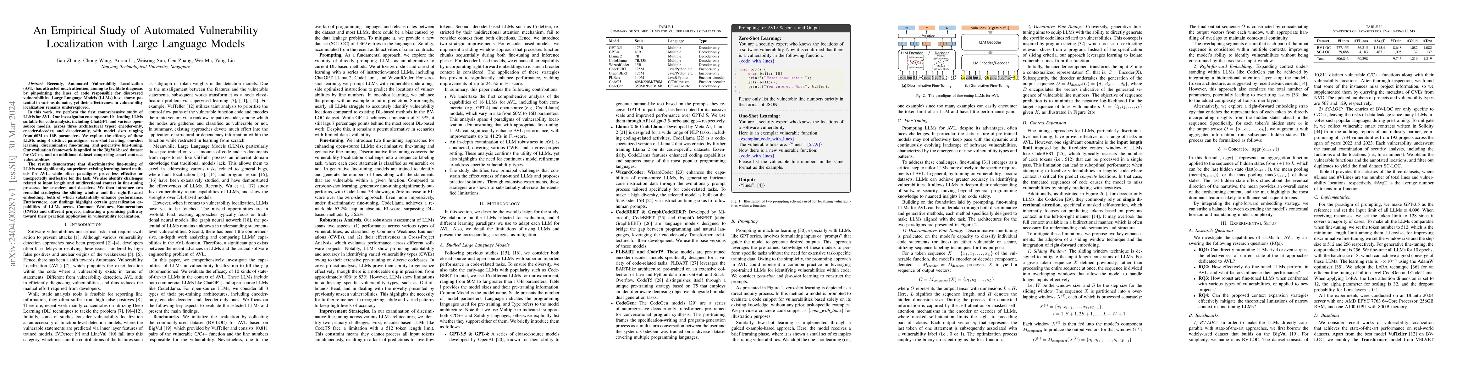Thumbnail for An Empirical Study of Automated Vulnerability Localization with Large
  Language Models