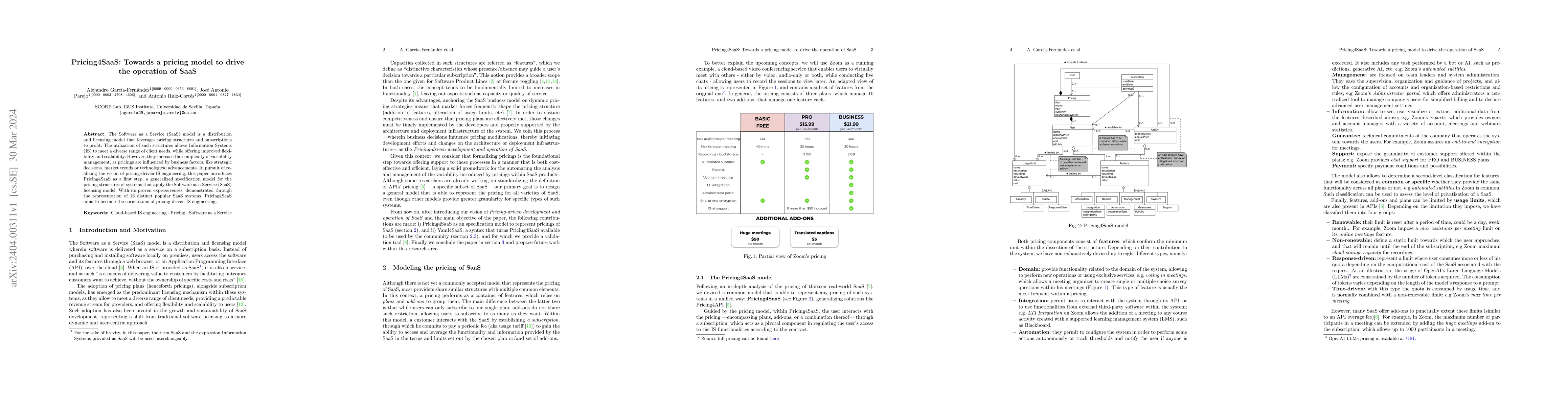 Thumbnail for Pricing4SaaS: Towards a pricing model to drive the operation of SaaS