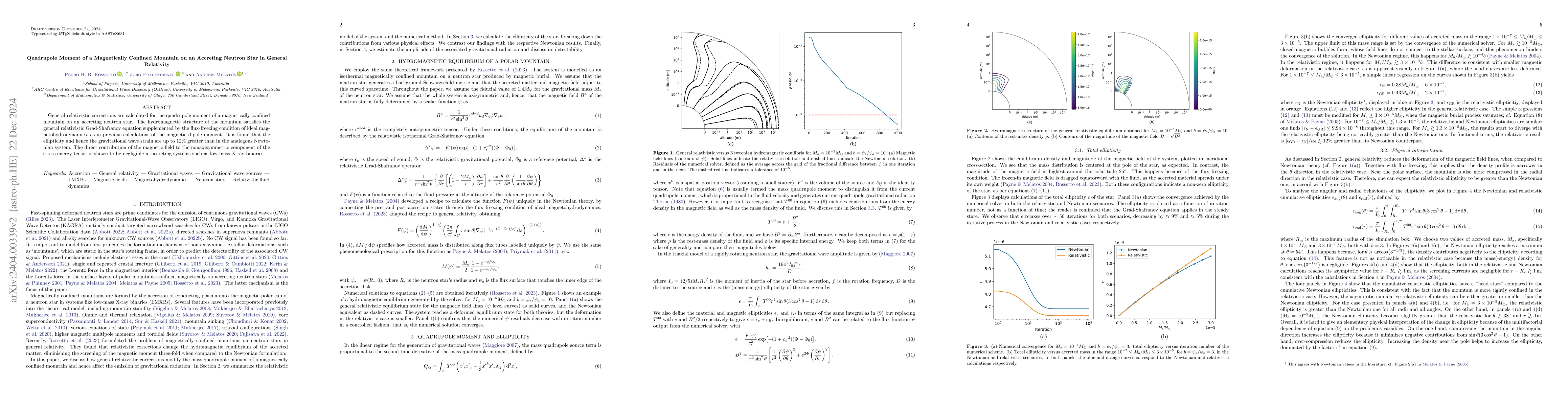 Thumbnail for Quadrupole Moment of a Magnetically Confined Mountain on an Accreting
  Neutron Star in General Relativity