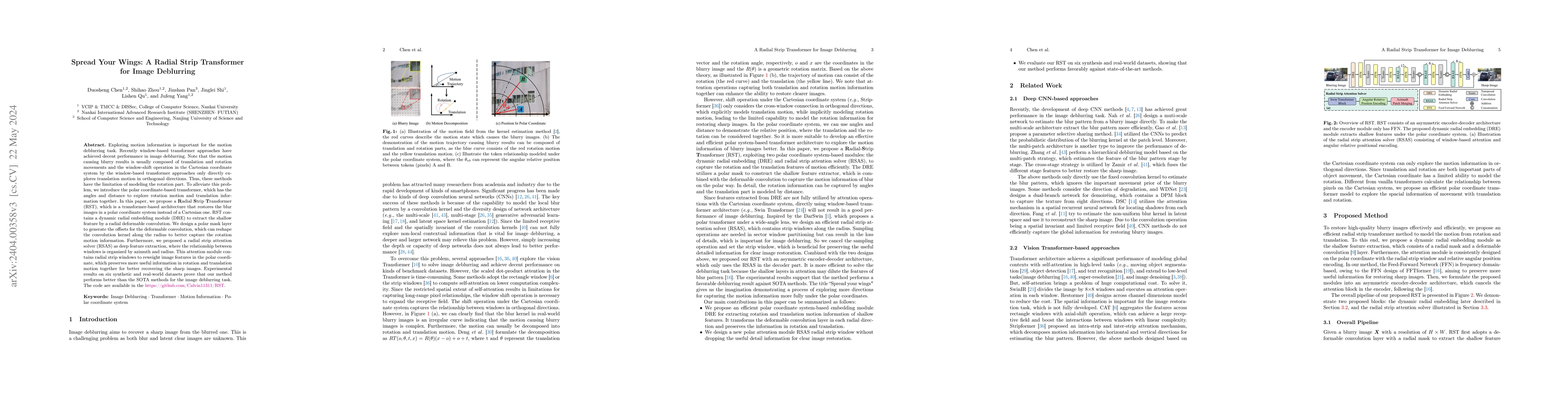 Thumbnail for Spread Your Wings: A Radial Strip Transformer for Image Deblurring