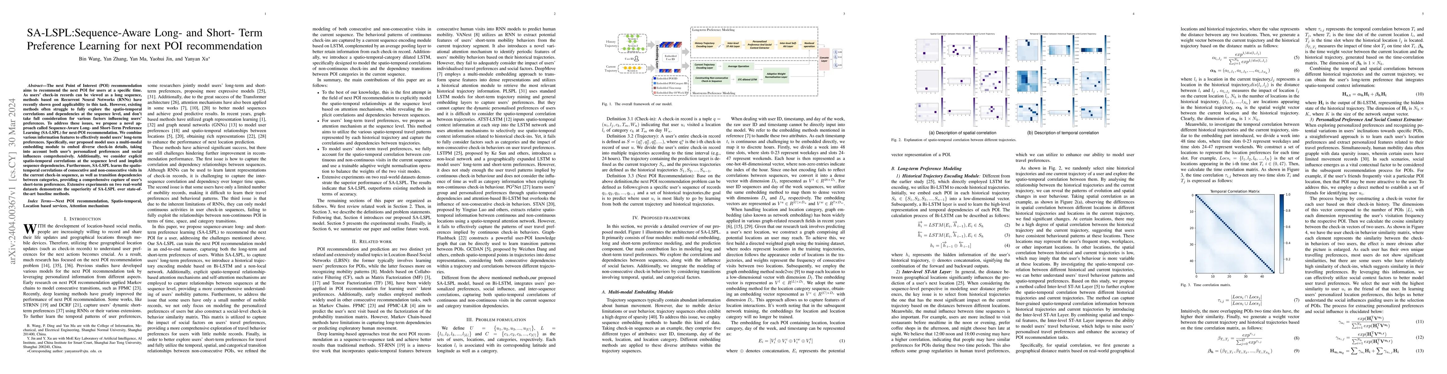 Thumbnail for SA-LSPL:Sequence-Aware Long- and Short- Term Preference Learning for
  next POI recommendation