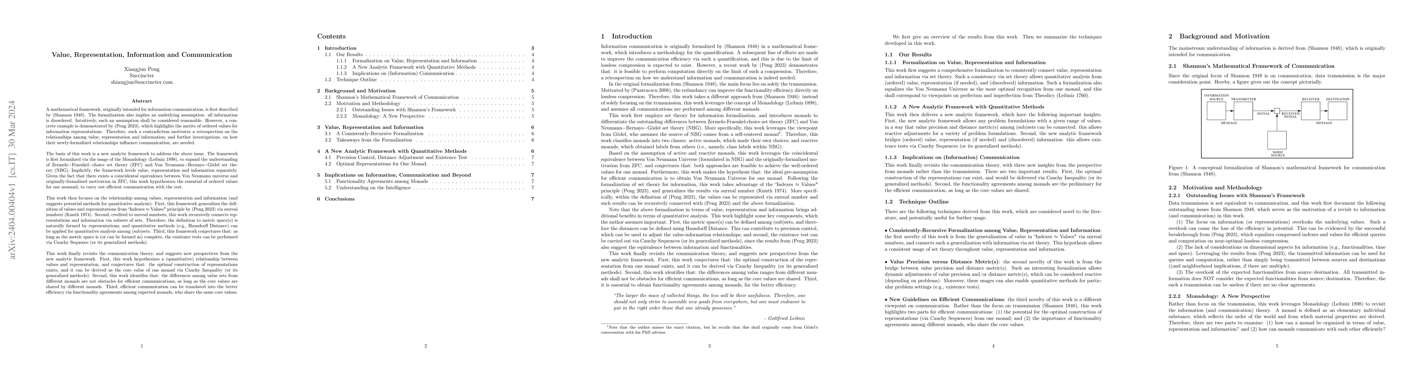 Thumbnail for Value, Representation, Information and Communication