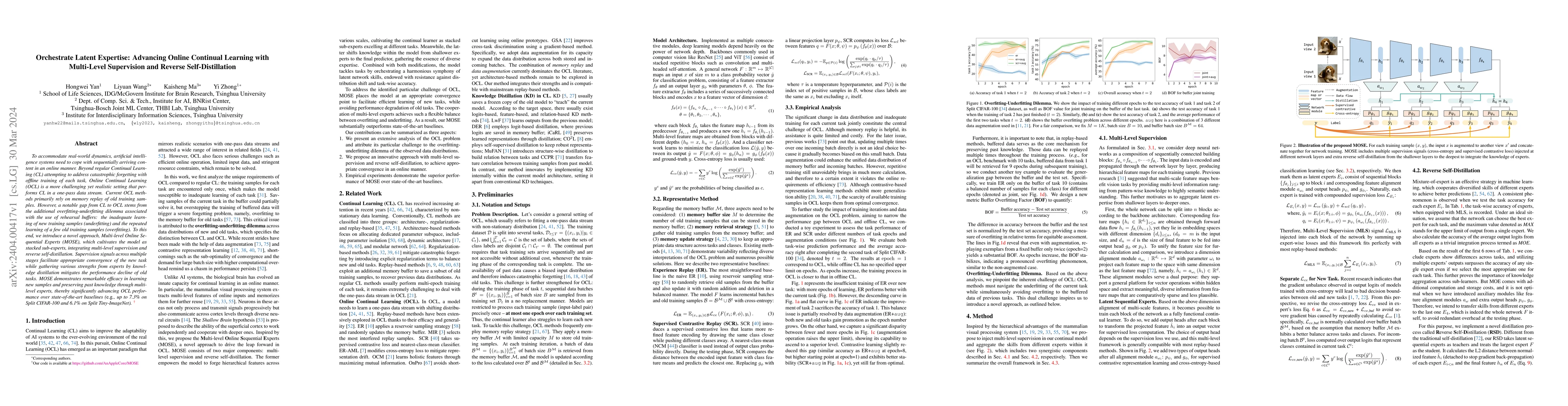 Thumbnail for Orchestrate Latent Expertise: Advancing Online Continual Learning with
  Multi-Level Supervision and Reverse Self-Distillation