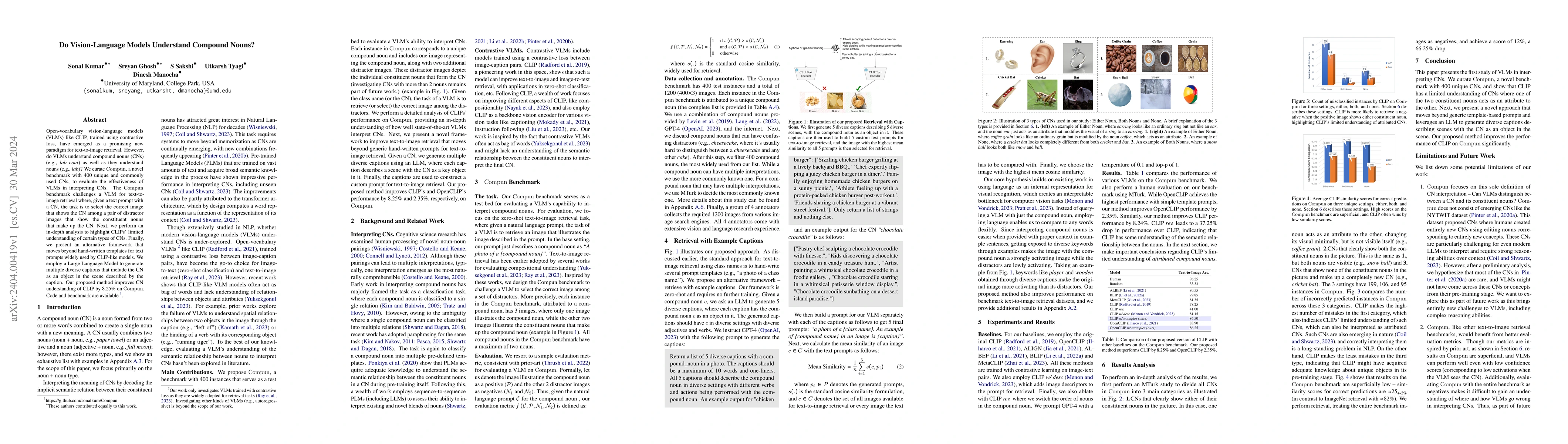 Thumbnail for Do Vision-Language Models Understand Compound Nouns?