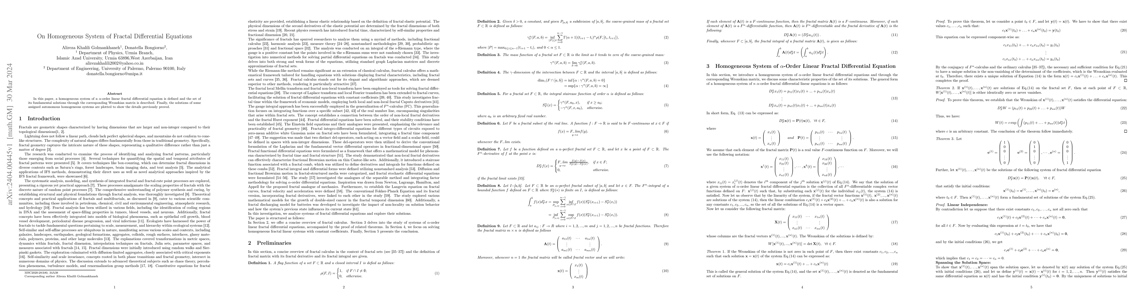 Thumbnail for On Homogeneous System of Fractal Differential Equations