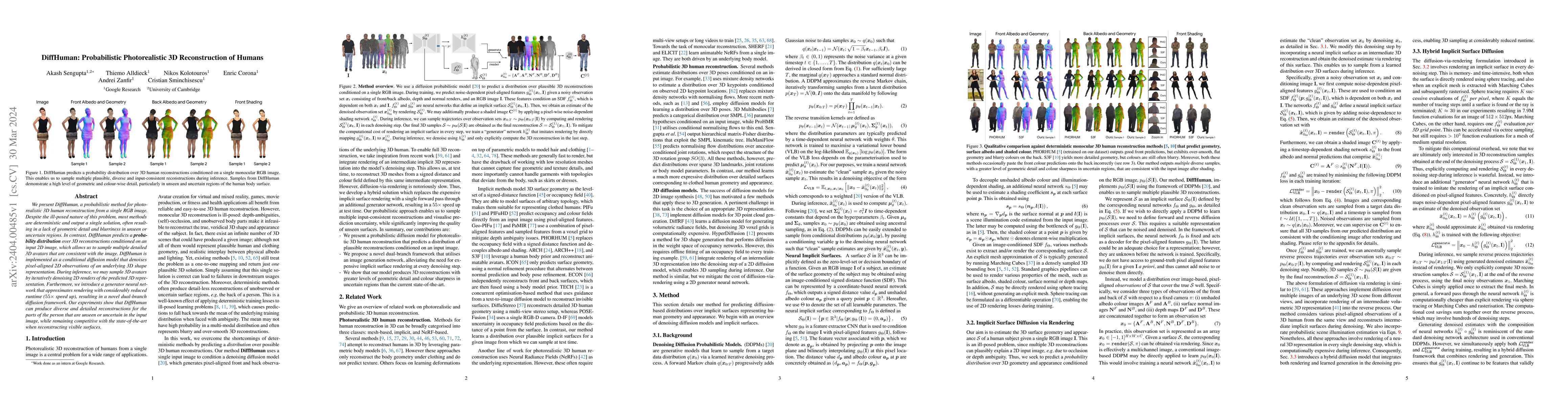 Thumbnail for DiffHuman: Probabilistic Photorealistic 3D Reconstruction of Humans