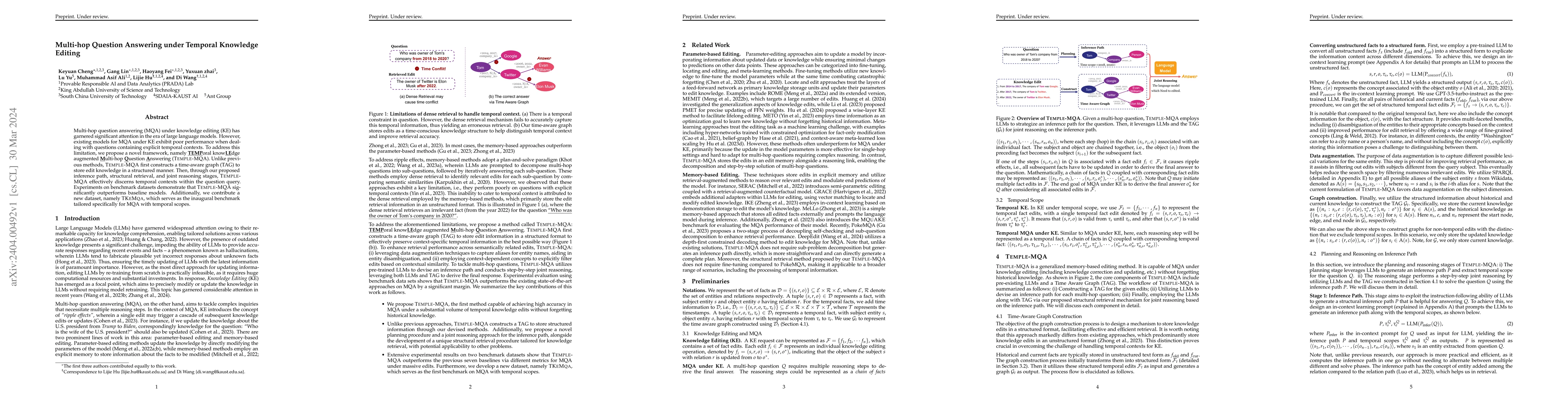 Thumbnail for Multi-hop Question Answering under Temporal Knowledge Editing