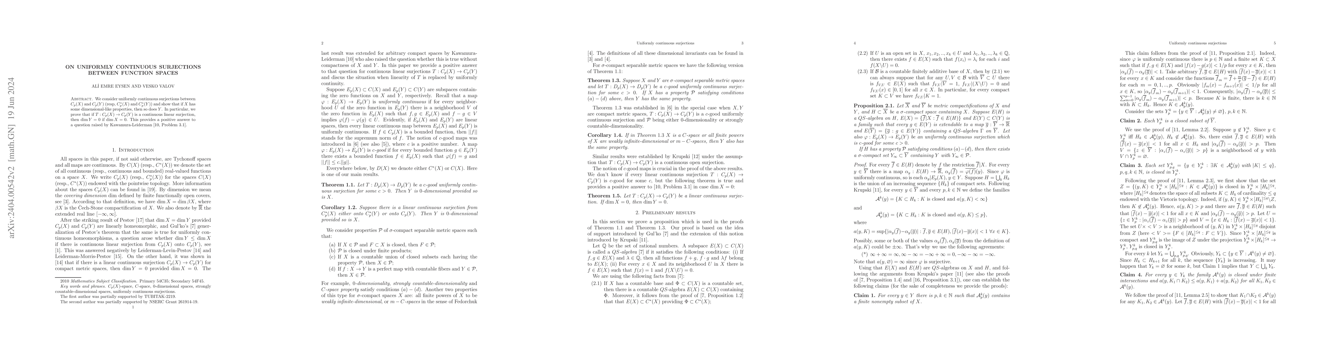 Thumbnail for On uniformly continuous surjections between function spaces