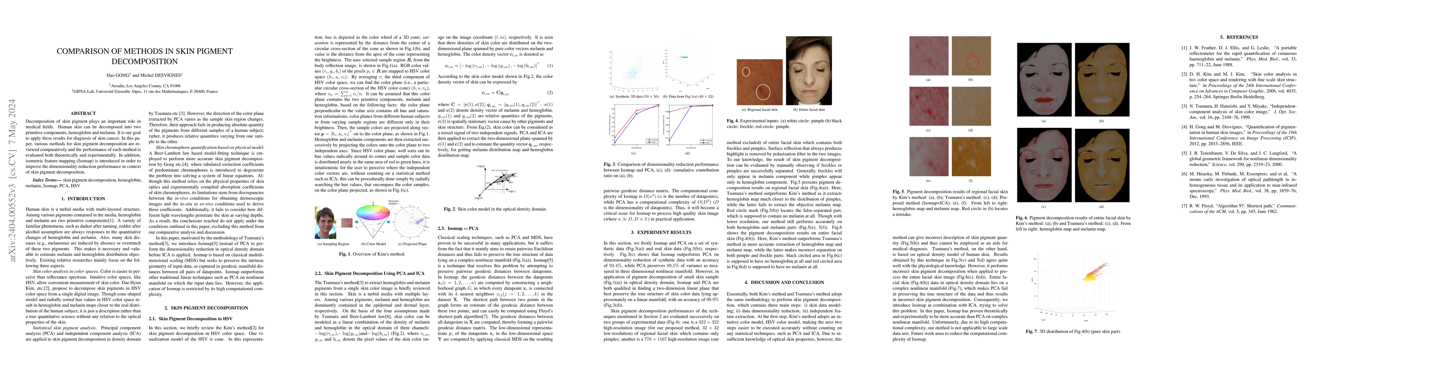 Thumbnail for Comparison of Methods in Skin Pigment Decomposition