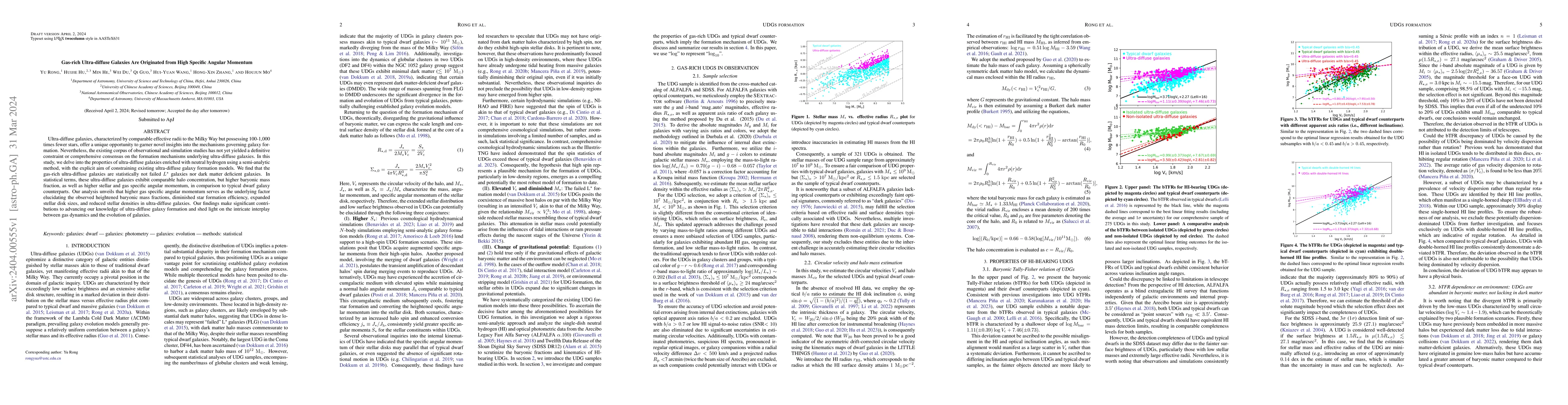 Thumbnail for Gas-rich Ultra-diffuse Galaxies Are Originated from High Specific
  Angular Momentum