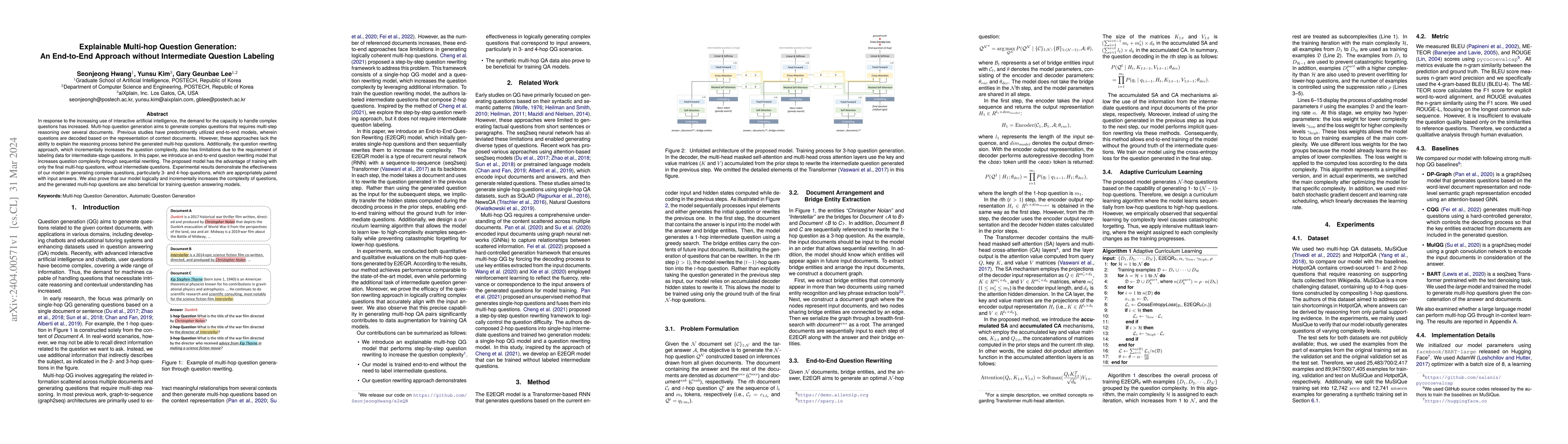 Thumbnail for Explainable Multi-hop Question Generation: An End-to-End Approach
  without Intermediate Question Labeling