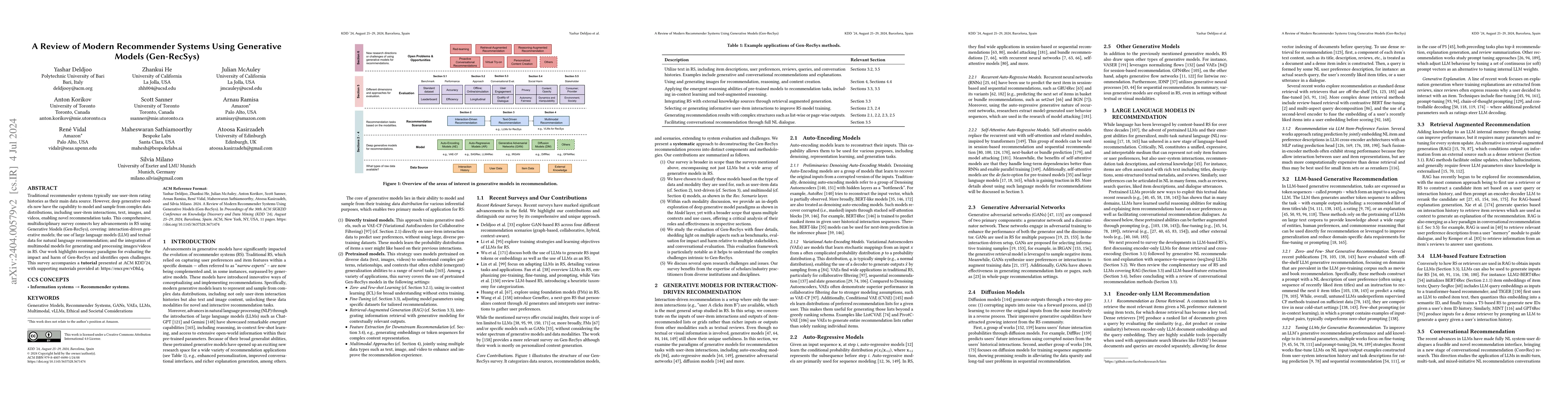 Thumbnail for A Review of Modern Recommender Systems Using Generative Models
  (Gen-RecSys)
