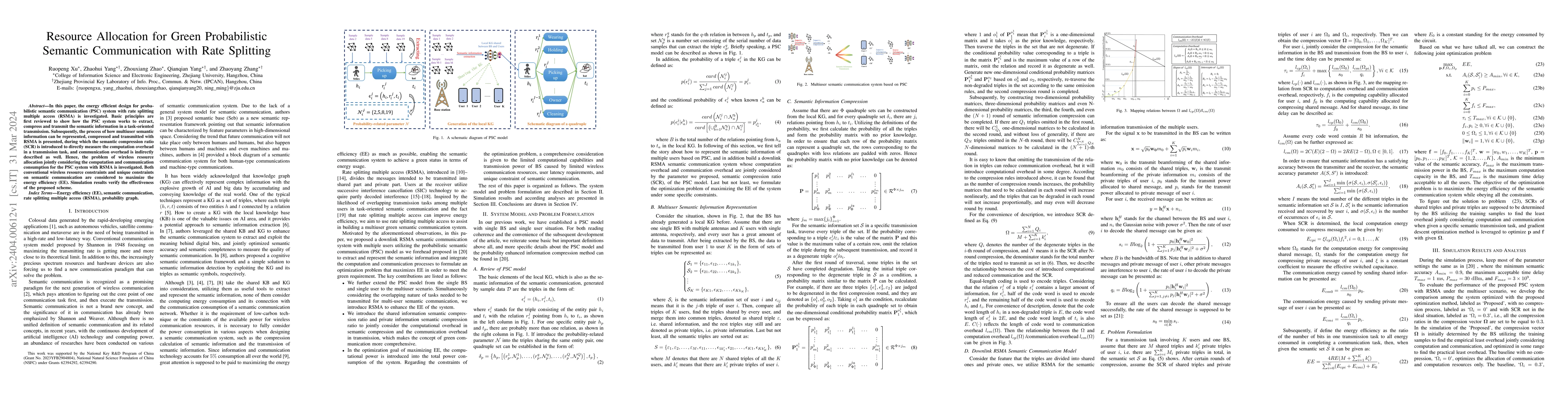 Thumbnail for Resource Allocation for Green Probabilistic Semantic Communication with
  Rate Splitting