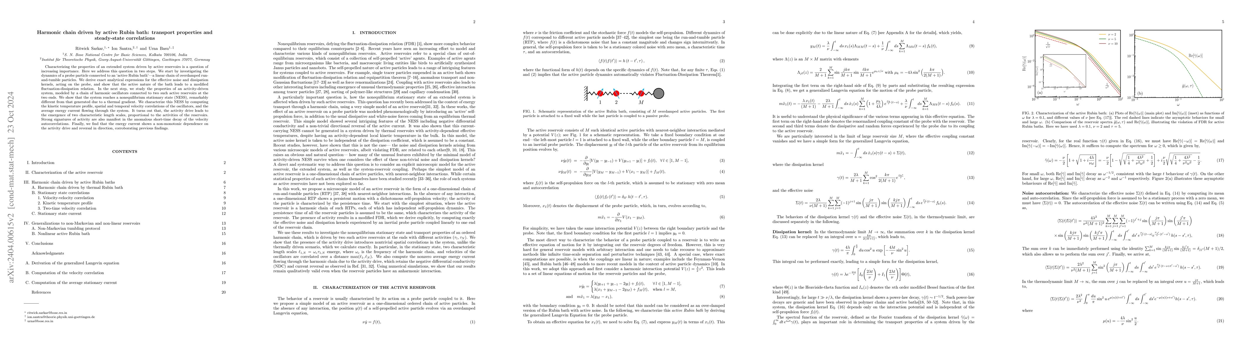 Thumbnail for Harmonic chain driven by active Rubin bath: transport properties and
  steady-state correlations