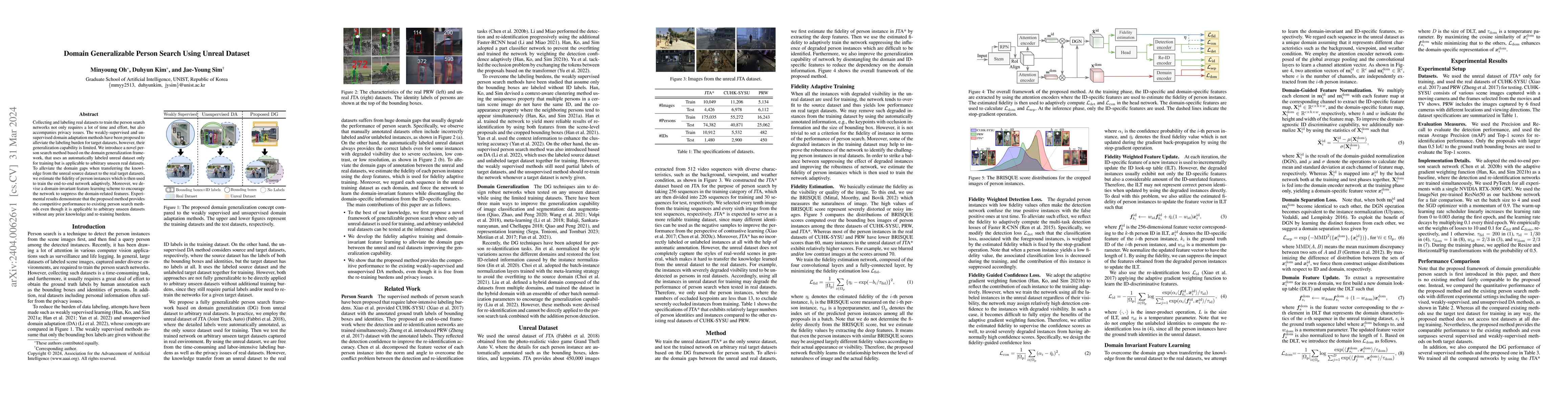 Thumbnail for Domain Generalizable Person Search Using Unreal Dataset