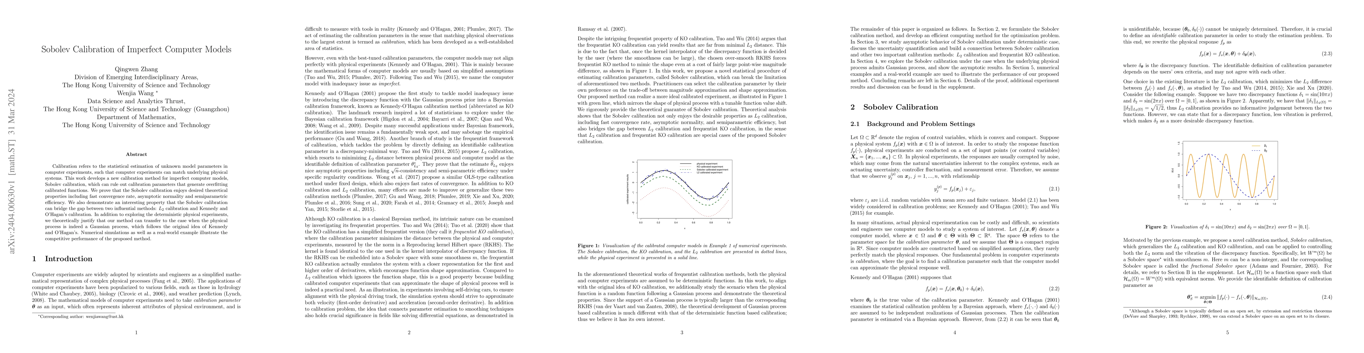 Thumbnail for Sobolev Calibration of Imperfect Computer Models
