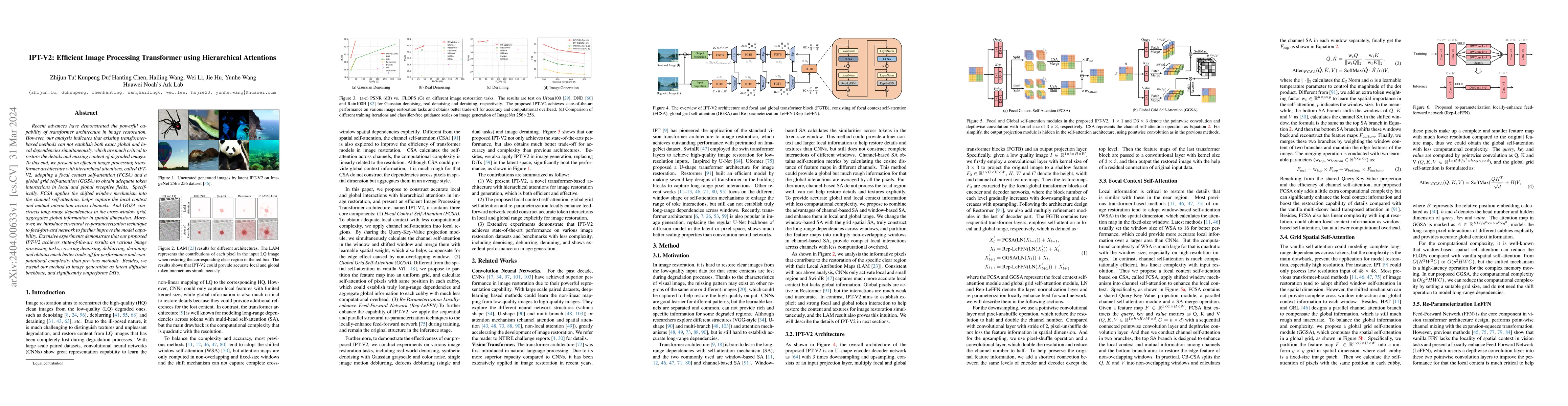 Thumbnail for IPT-V2: Efficient Image Processing Transformer using Hierarchical
  Attentions