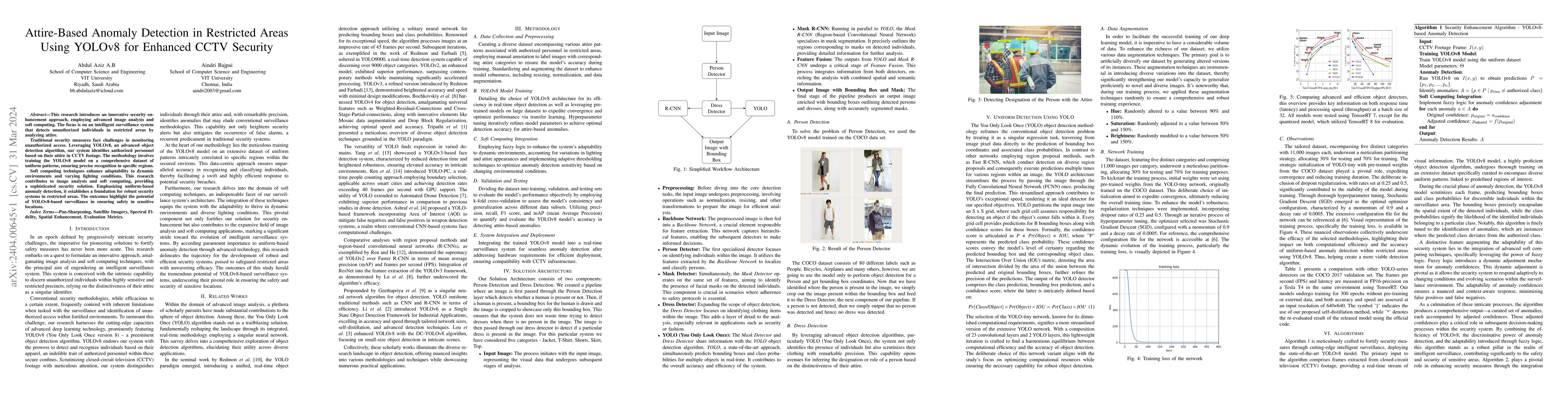 Thumbnail for Attire-Based Anomaly Detection in Restricted Areas Using YOLOv8 for
  Enhanced CCTV Security