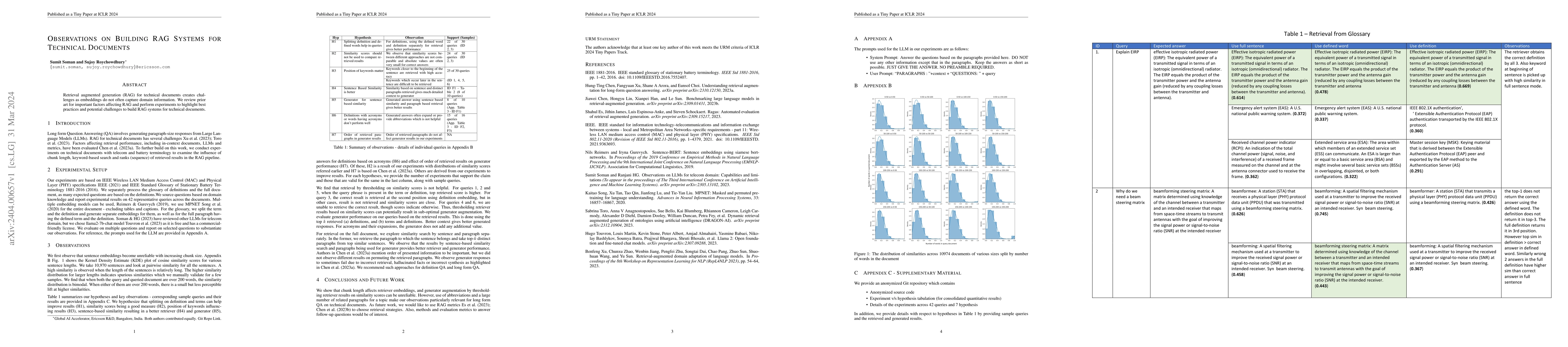 Thumbnail for Observations on Building RAG Systems for Technical Documents