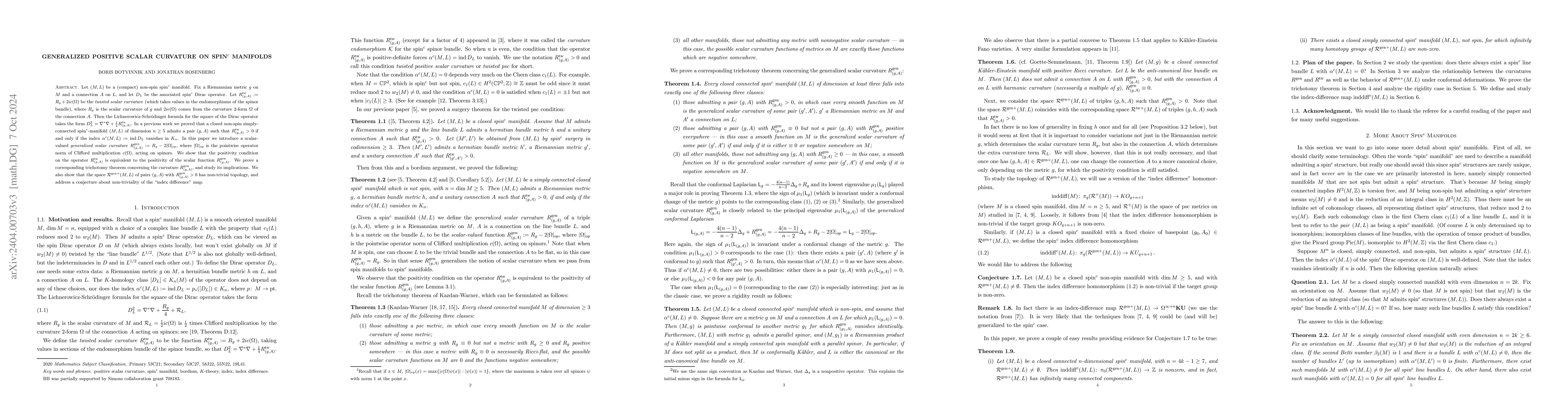 Thumbnail for Generalized positive scalar curvature on spin$^c$ manifolds