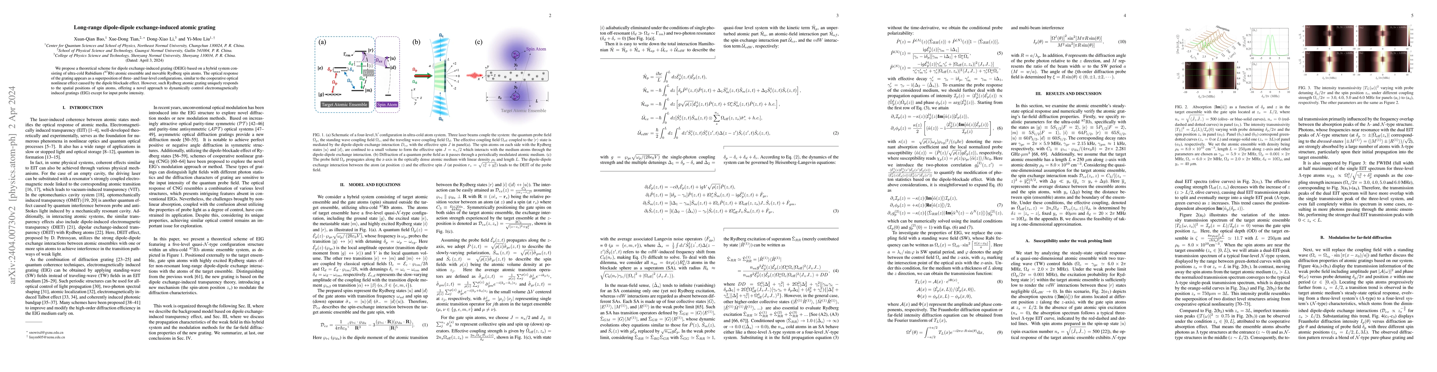 Thumbnail for Long-range dipole-dipole exchange-induced atomic grating