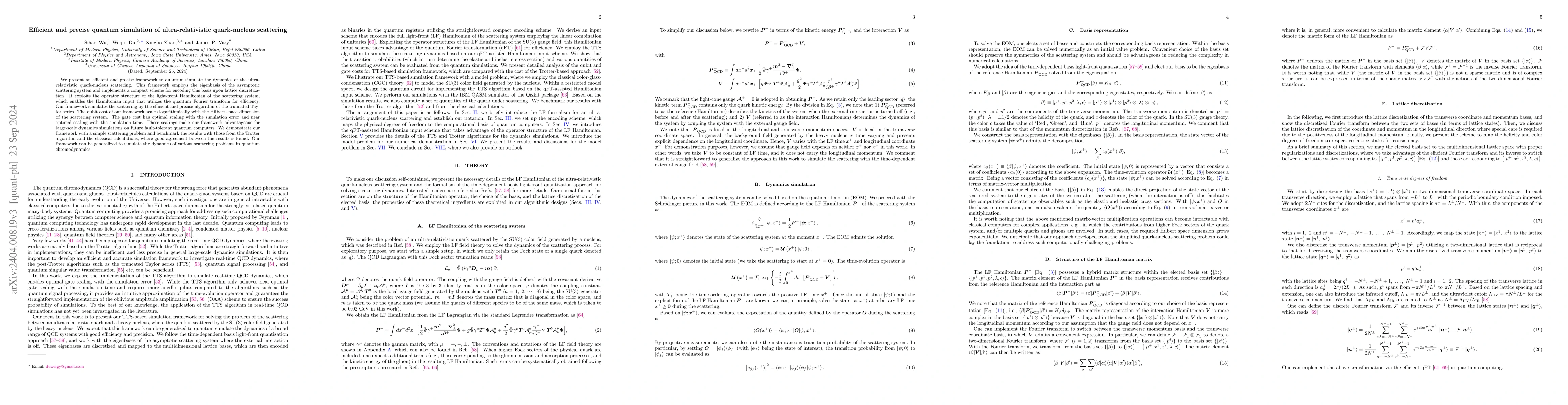 Thumbnail for Ultra-relativistic quark-nucleus scattering on quantum computers