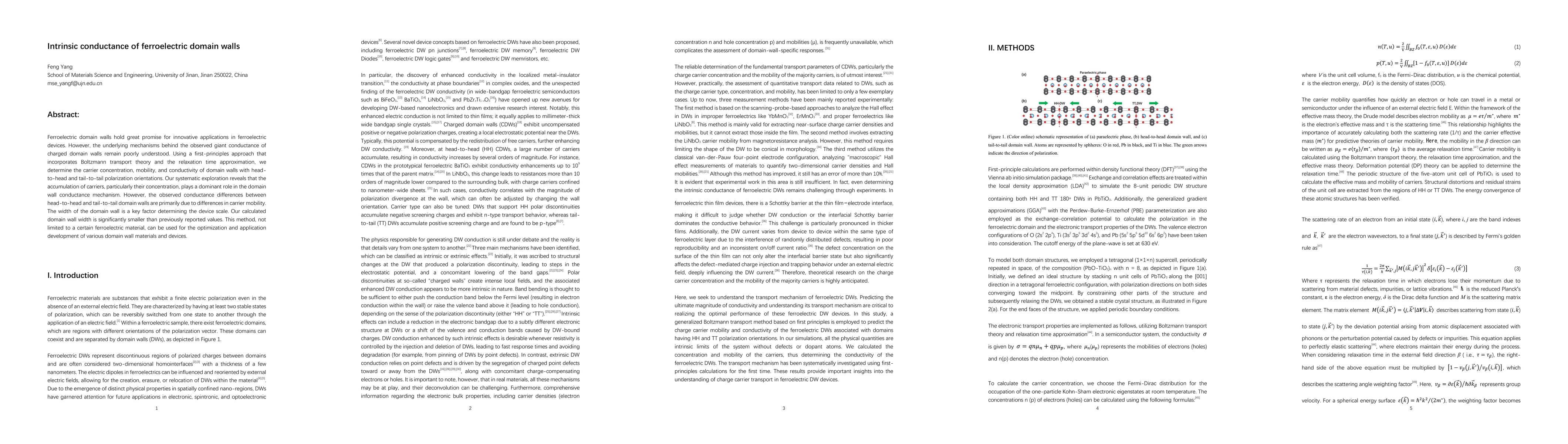 Thumbnail for Intrinsic conductance of ferroelectric domain walls