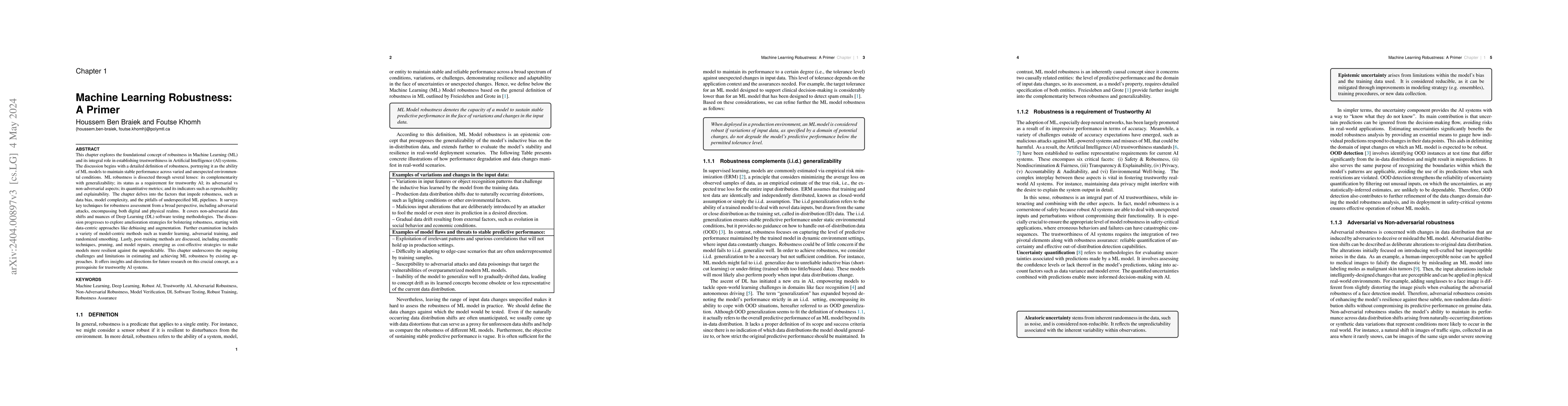 Thumbnail for Machine Learning Robustness: A Primer