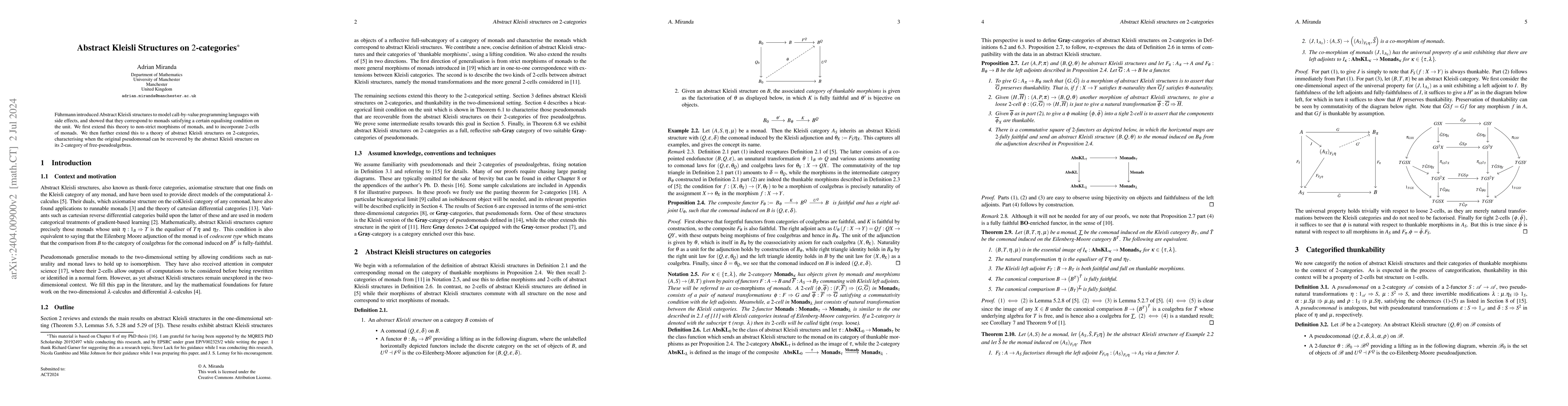 Thumbnail for Abstract Kleisli structures on 2-categories
