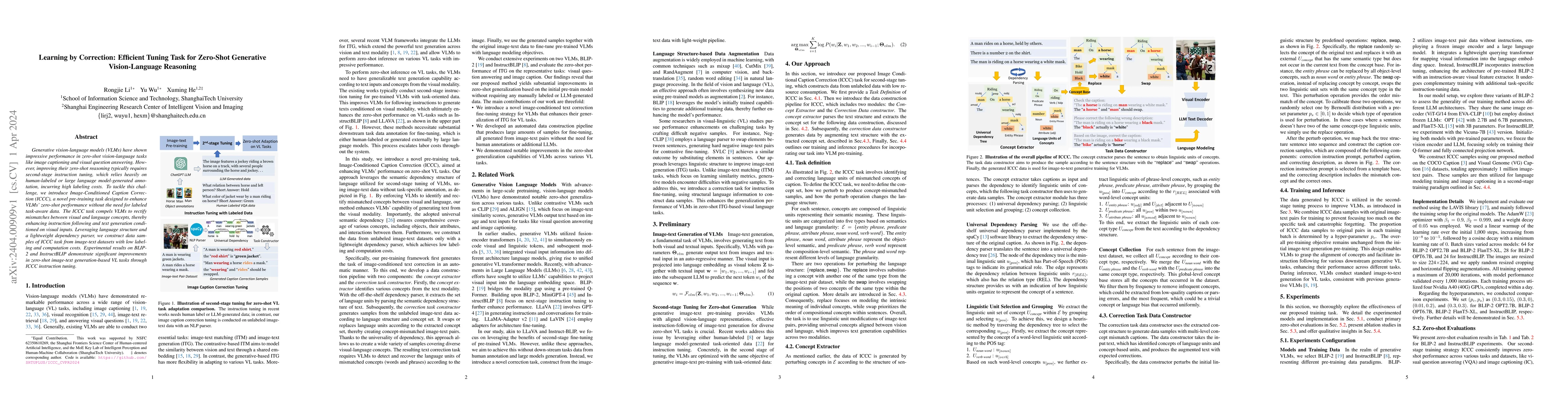 Thumbnail for Learning by Correction: Efficient Tuning Task for Zero-Shot Generative
  Vision-Language Reasoning