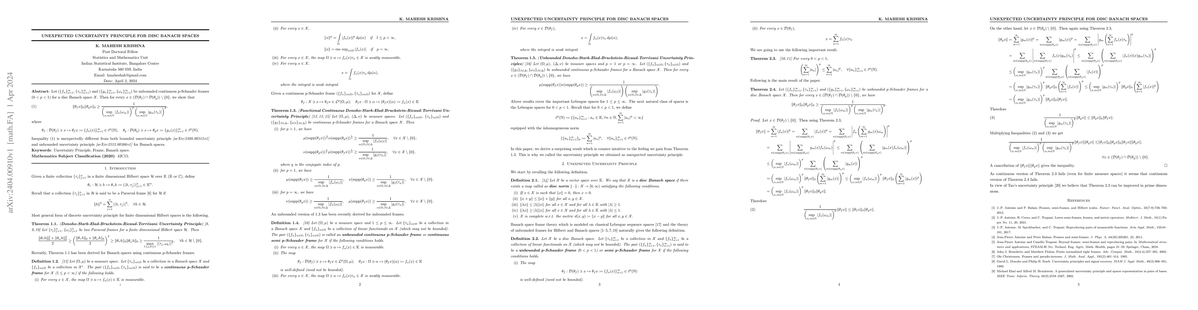 Thumbnail for Unexpected Uncertainty Principle for Disc Banach Spaces