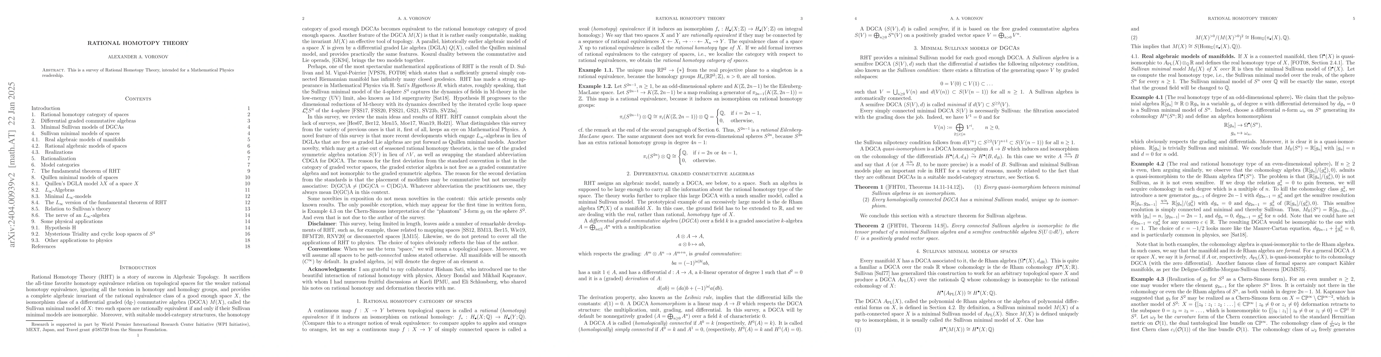 Thumbnail for Rational Homotopy Theory
