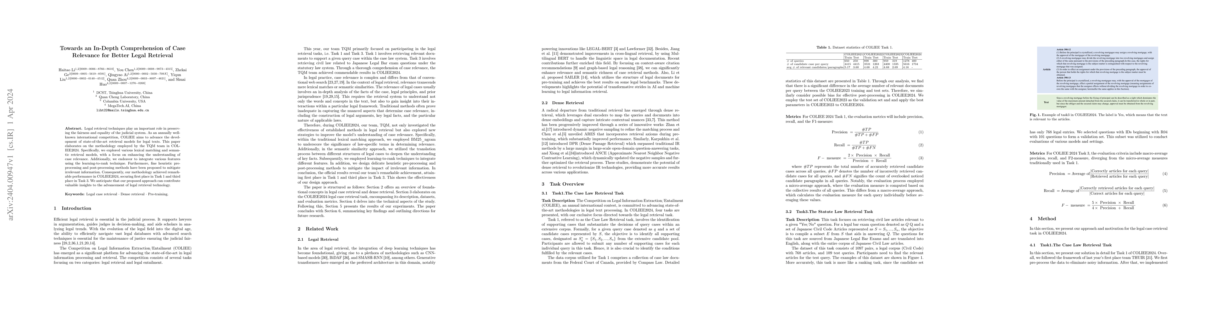 Thumbnail for Towards an In-Depth Comprehension of Case Relevance for Better Legal
  Retrieval