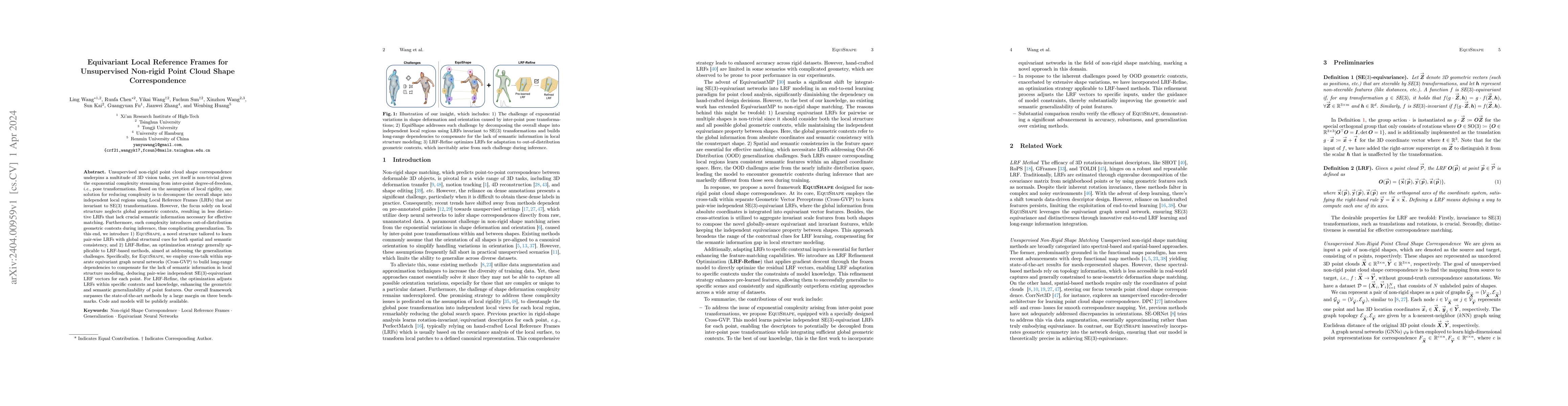 Thumbnail for Equivariant Local Reference Frames for Unsupervised Non-rigid Point
  Cloud Shape Correspondence