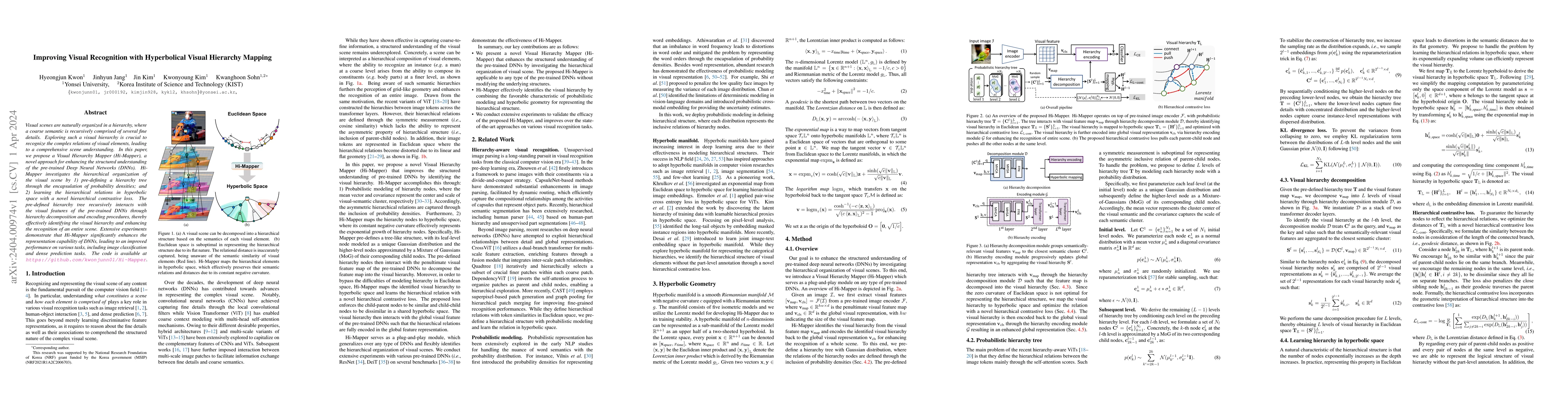 Thumbnail for Improving Visual Recognition with Hyperbolical Visual Hierarchy Mapping