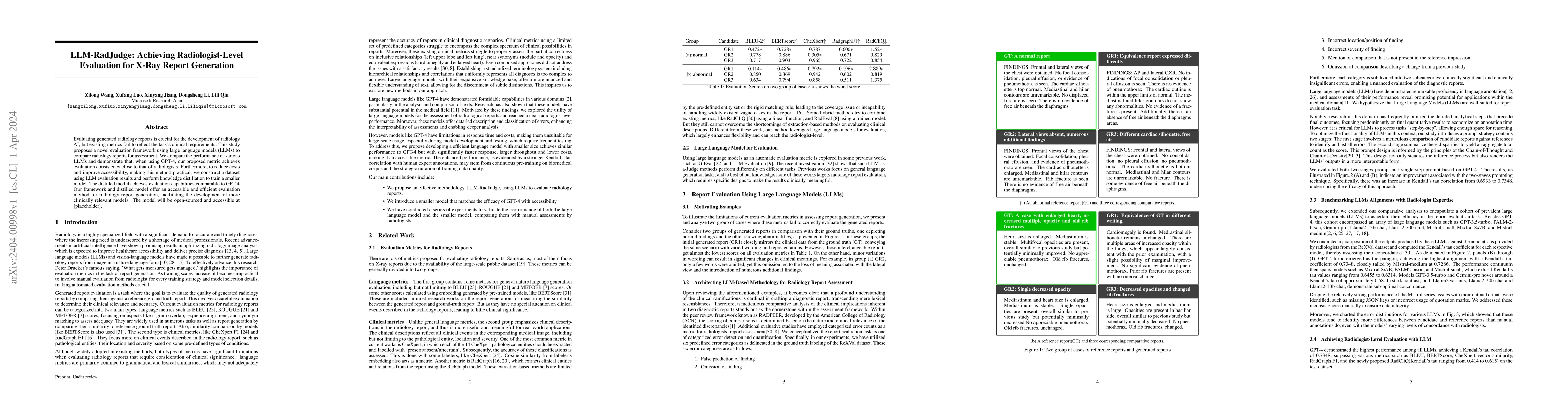 Thumbnail for LLM-RadJudge: Achieving Radiologist-Level Evaluation for X-Ray Report
  Generation