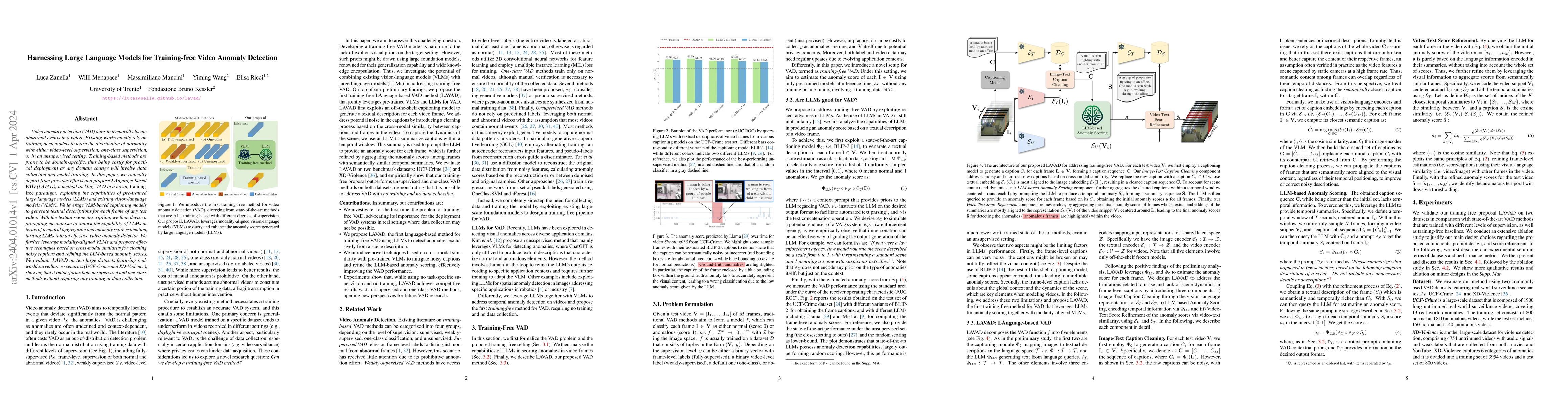 Thumbnail for Harnessing Large Language Models for Training-free Video Anomaly
  Detection