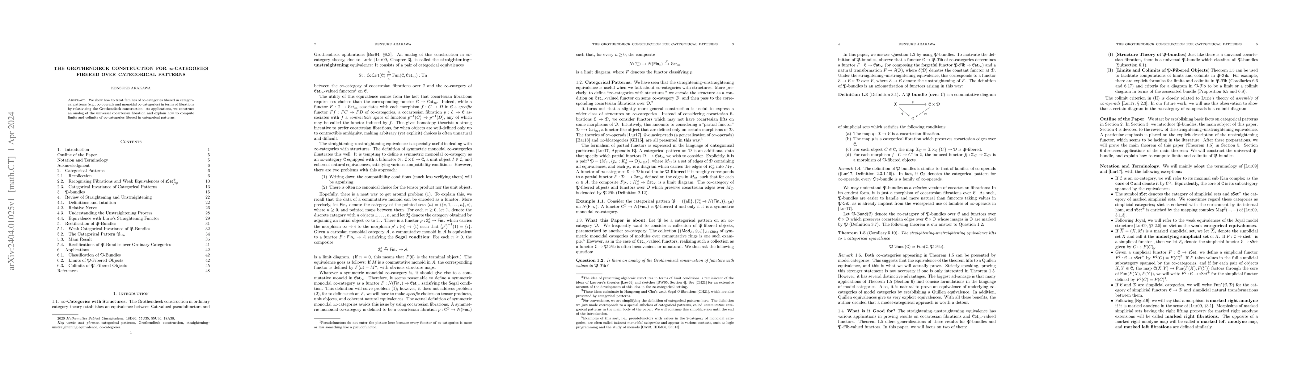 Thumbnail for The Grothendieck Construction for $\infty$-Categories Fibered over
  Categorical Patterns